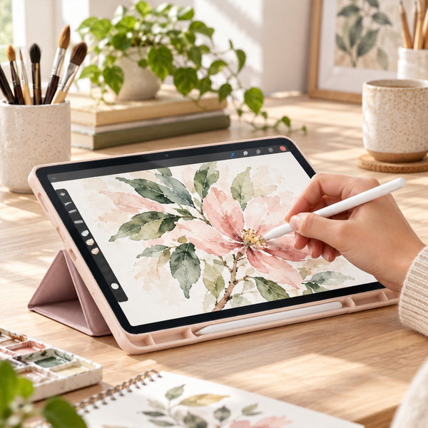 Etui Smart z uchwytem na rysik do Samsung Galaxy Tab S9 / S9 S10, różowe - ochronne z podstawką