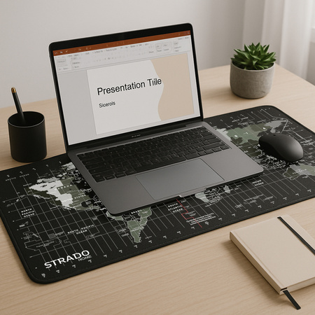 Duża podkładka pod myszkę laptop Gamingowa mata na biurko 90x40 XXL, czarna