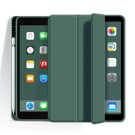 Etui Smart Pencil do iPad Air 11 M3 2025 Gen. 7 / M2 2024 Gen. 6, zielone - ochronne z podstawką