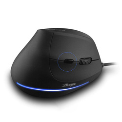 Pionowa myszka ergonomiczna wertykalna podświetlana LED USB Zelotes T20