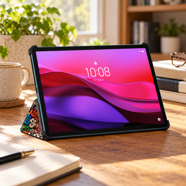 Etui graficzne do Lenovo Yoga Tab Plus 12.7 2025 TB520FU ZAEG0022PL z klapką i podstawką