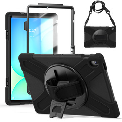 Etui do Samsung Galaxy Tab S10 FE Plus / S10 FE+ 13.1 Pancerne z szybką, uchwytem i paskiem