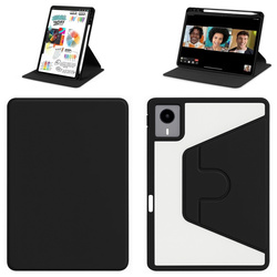 Etui Obrotowe Clear do Lenovo Idea Tab 11 2025, czarne - ochronne z podstawką