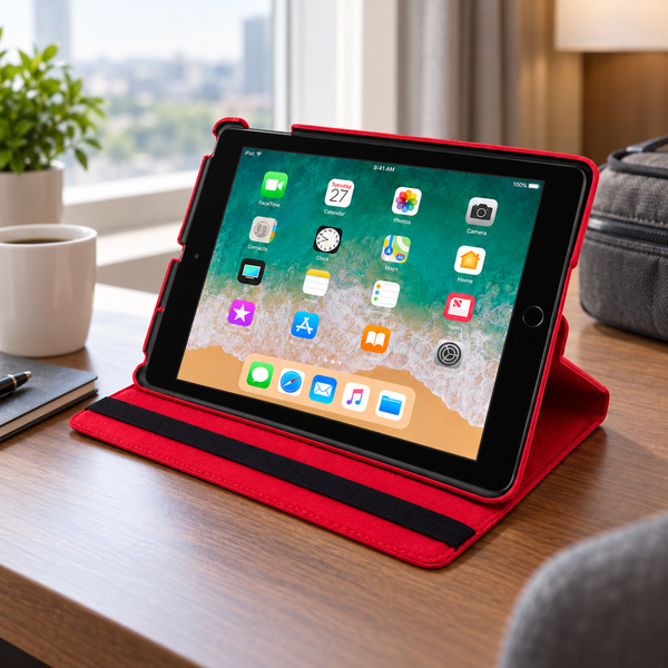 Etui obrotowe do Apple iPad Air/ Air 2 9.7" 2017/2018 gen 5/6 - czerwone