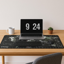 Duża podkładka pod myszkę laptop Gamingowa mata na biurko 90x40 XXL, czarny