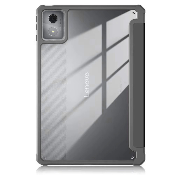Etui Clear Pencil do Lenovo K11 Plus, czarne - ochronne z podstawką, dostęp do portów i przycisków