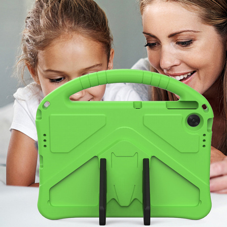 Etui FunColor do Lenovo Tab 10.1 2025, zielone - ochronne z podstawką, dostęp do portów i przycisków