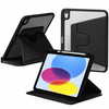 Etui Obrotowe Pencil do iPad 10.9 2022 Gen. 10 / 11 2025 A16 Gen. 11 Wake, czarne - ochronne z podstawką