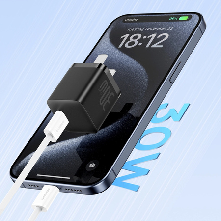 Kabel Baseus Superior Series ll USB-C 30W 480Mb / s 1m, biały
