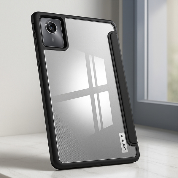 Etui Crystal case do Lenovo Tab M11 10.95 11 / 11 TB330, czarne - ochronne z podstawką