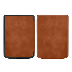 Etui Smart do Pocketbook Verse / Verse Pro 629 634, brązowe - ochronne z podstawką, dostęp do portów i przycisków