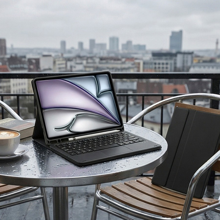 Etui i KLAWIATURA touchpad do iPad Air 11 M3 2025 / Air 11 M2 2024 GEN 7, 6, czarne