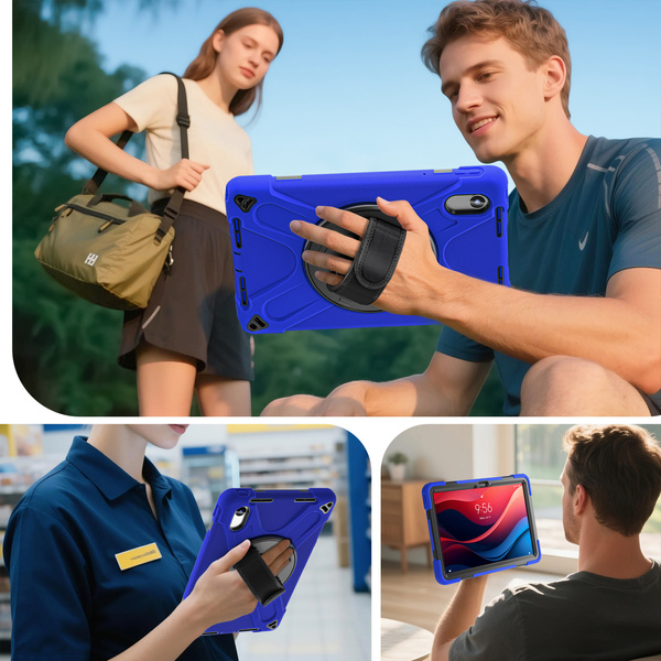 Etui Shockproof z uchwytem do Lenovo Tab M11 10.95, niebieskie - ochronne z podstawką