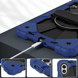 Etui pancerne z uchwytem do Redmi Pad Pro 2 12.1" 2025/ Pad Pro 2024/ Poco Pad M1, granatowe