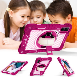 Etui pancerne z uchwytem Shockproof do Xiaomi Redmi Pad SE 2023 11 / Redmi Pad SE 11, różowe złoto - ochronne