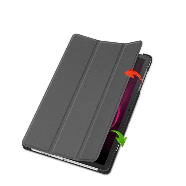 Etui Smart Case do T-Mobile T Tablet 5G 10.36, szare - ochronne z podstawką, dostęp do portów i przycisków