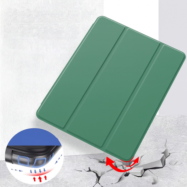 Etui Smart do Lenovo Idea Tab Pro / Pro MT 2025, zielone - ochronne z podstawką, dostęp do portów i przycisków