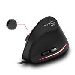 Pionowa myszka ergonomiczna wertykalna podświetlana LED USB Zelotes T20