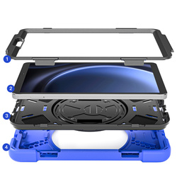 Etui pancerne Shockproof do Samsung Galaxy Tab A9 8 / 8.7 2023, niebieskie - ochronne