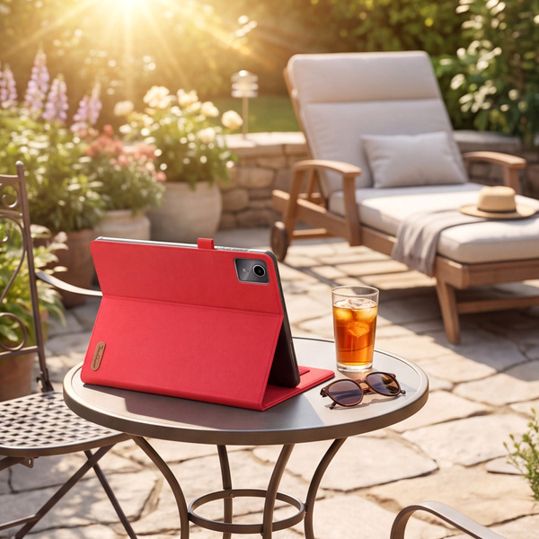 Etui Slim do Lenovo Idea Tab 11" TB336FU TB336ZU ZAFR0378PL z klapką - czerwone