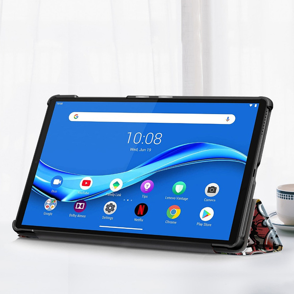 Etui Smart Graficzne Case do Lenovo Tab M10 FHD - ochronne z podstawką, dostęp do portów i przycisków