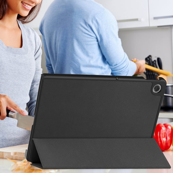 Etui Smart do Lenovo Tab 10.1 2025 z klapką / Lenovo Tab, czarne - ochronne z podstawką