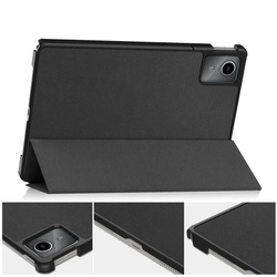 Etui Smart do Lenovo Tab M11 10.95 / Tab M11, czarne - ochronne z podstawką, dostęp do portów i przycisków