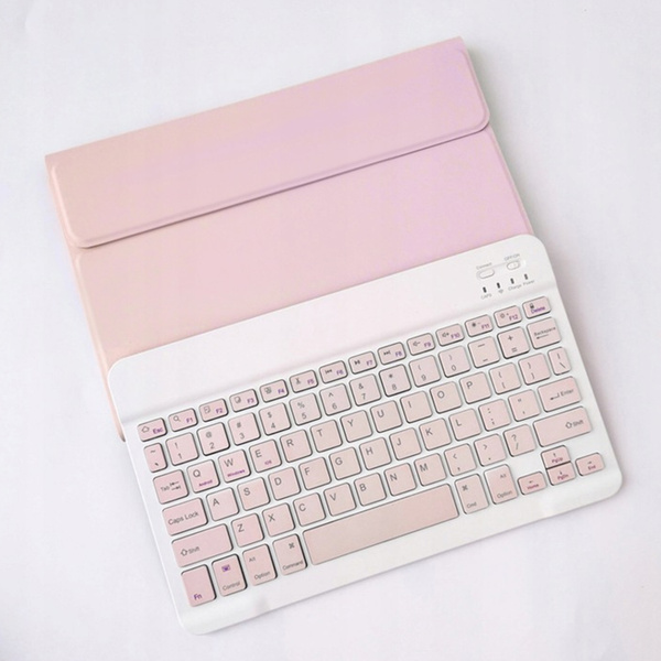 Etui z klawiaturą Bluetooth do Redmi Pad 2 Pro 2025, różowe - ochronne z podstawką, dostęp do portów i przycisków