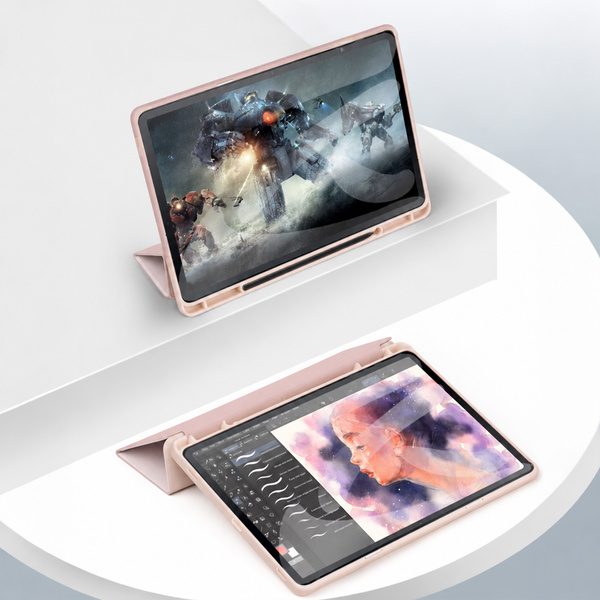 Etui Smart z uchwytem na rysik do Samsung Galaxy Tab S9 / S9 S10, różowe - ochronne z podstawką