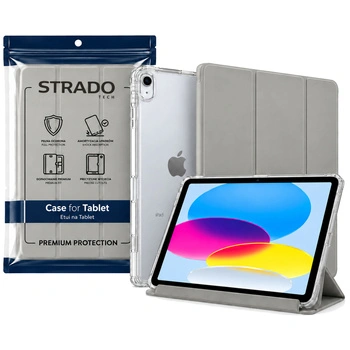 	Etui Crystal do Apple iPad 10.9 10 2022 / iPad 11 A16 2025 Gen 10 11, szare - ochronne z podstawką