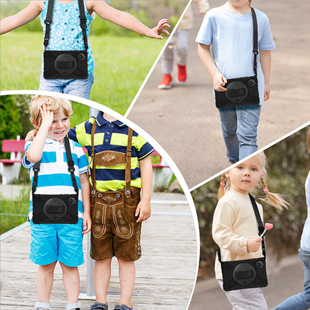 Etui pancerne Shockproof z uchwytem paskiem do Xiaomi Redmi Pad SE 8.7 2024, czarne