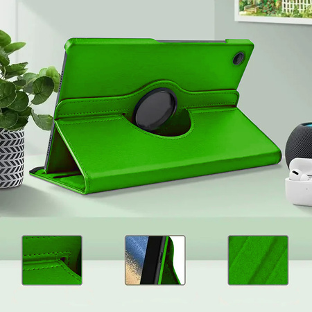 Etui Obrotowe 360 do Samsung Galaxy Tab A9+ Plus 11" X210/X215/X216, zielone