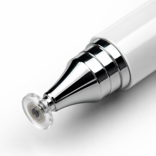 Precyzyjny rysik 2w1 z długopisem stylus pen do tabletu telefonu, biały