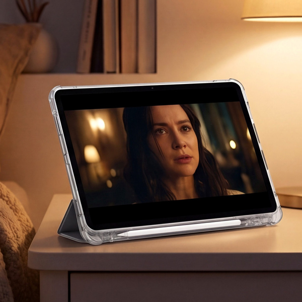 Etui do Xiaomi Redmi Pad 2 11 2025 - przezroczyste z miejscem na rysik i podstawką, czarne