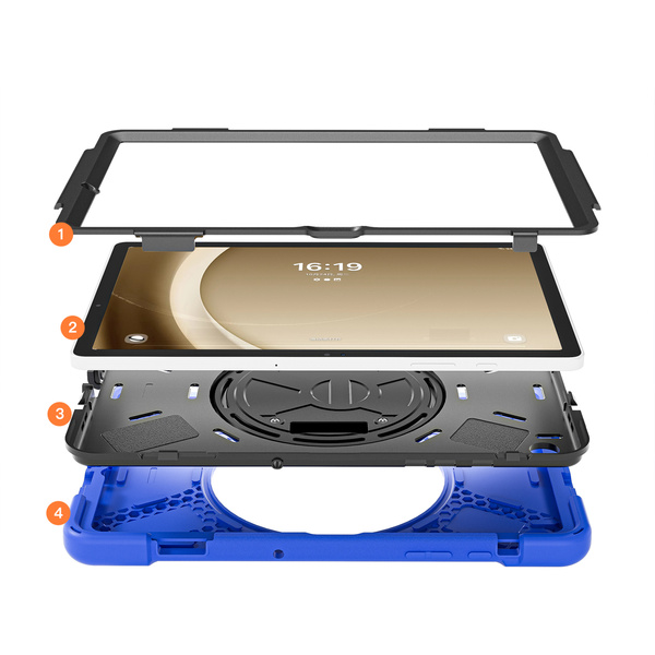 Etui Shockproof do Samsung Galaxy Tab A9 Plus 11 2023 X210 X215 X216, niebieskie - ochronne z podstawką
