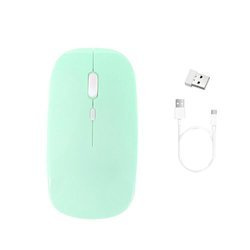 Myszka Bezprzewodowa mysz komputerowa Bluetooth 2.4G Sensor Optyczny, zielona