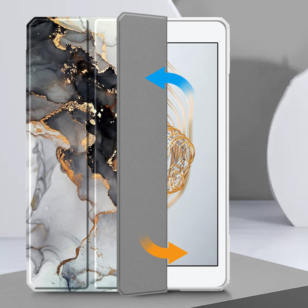 Etui GRAFICZNE do Apple iPad 10.9 2022 Gen 10 / 11 2025 A16 Gen 11 z klapką, czarne