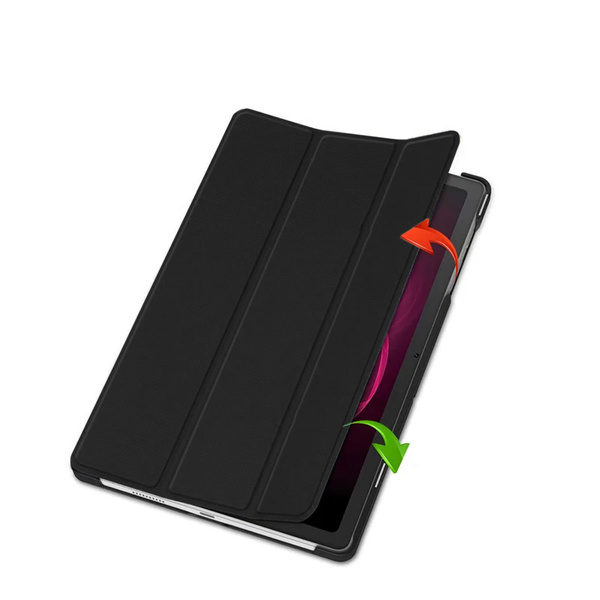 Etui Smart Case do T-Mobile T Tablet 5G 10.36, czarne - ochronne z podstawką, dostęp do portów i przycisków