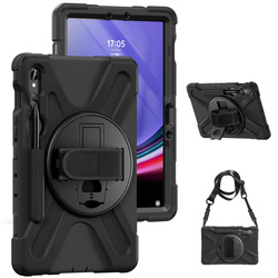 Etui Armor z uchwytem do Galaxy Tab S9 / S10 FE / Galaxy Tab X716B / Galaxy Tab X510, czarne - ochronne z podstawką