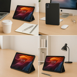 Etui Smart z klapką do Lenovo Tab K11 Plus 11.45 / Lenovo K11 Plus, czarne - ochronne z podstawką