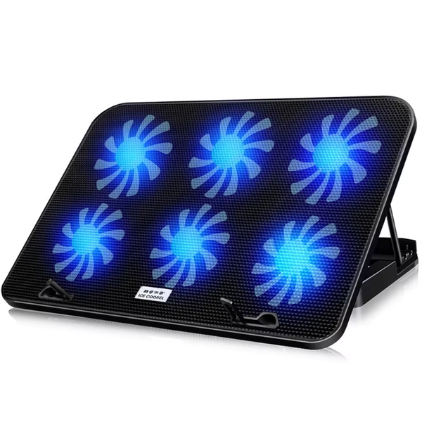 Podkładka chłodząca do Laptopa LED 15-18 regulacja chłodzenia cicha, czarny