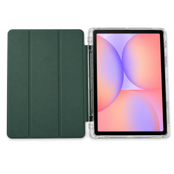 Etui Trifold do Galaxy Tab S10 Lite 10.9/ S10 FE/ S9 FE/ S9/ S8 z miejscem na rysik - zielone