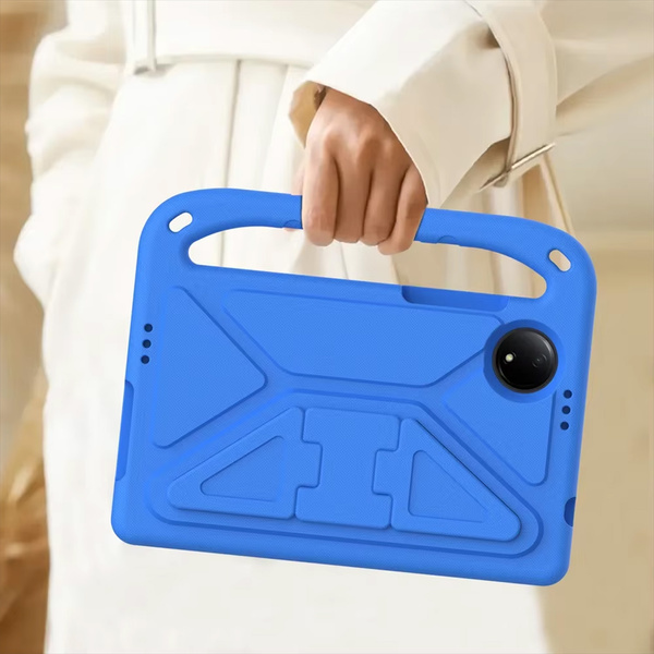 Etui FunColor do Redmi Pad SE 8.7 2024, niebieskie - ochronne z podstawką, dostęp do portów i przycisków