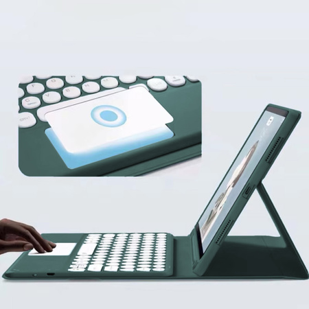 Etui z klawiaturą do Apple iPad Air 11 6 Gen M2 2024 / 7 Gen M3 2025, zielone