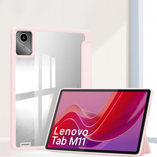 Etui Crystal do Lenovo Tab M11 10.95 11 K11 K11E / TB330, różowe - ochronne z podstawką