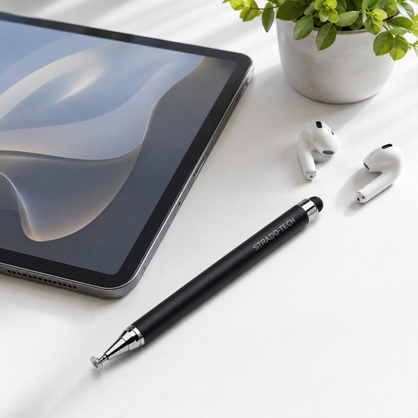 Precyzyjny rysik stylus pen do tabletu telefonu, dwustronny, czarny