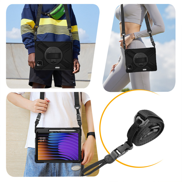 Etui pancerne Armor do Xiaomi Pad 7 / 7 PRO / Pad 8 / 8 PRO / Pad 9 z uchwytem - czarne