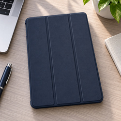Etui Smart do Lenovo Yoga Tab Plus 12.7 2025 z klapką i podstawką - granatowe