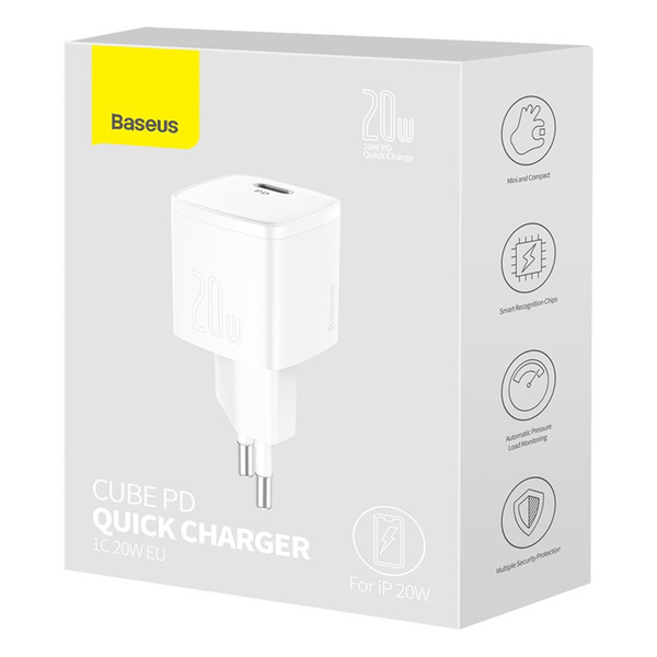 Ładowarka sieciowa Baseus Cube 20W USB-C - biała