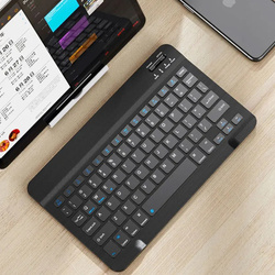 Etui z klawiaturą Bluetooth do Redmi Pad 2 Pro 2025, czarne - ochronne z podstawką, dostęp do portów i przycisków